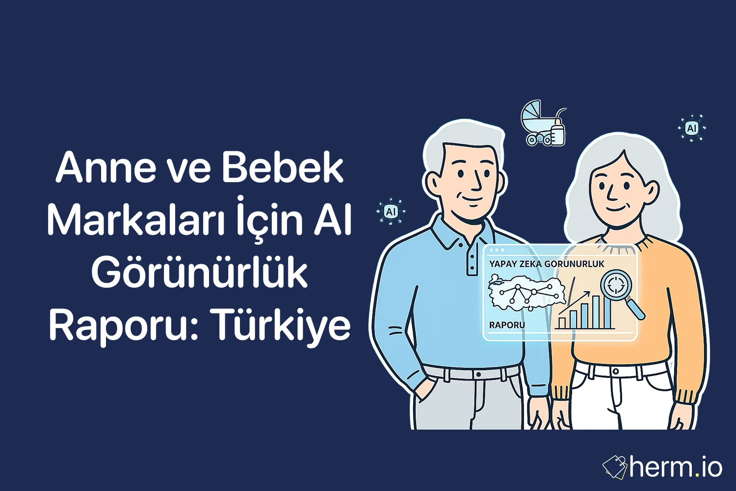 Türkiye anne ve bebek ürünleri yapay zekâ görünürlük serisi kapak görseli
