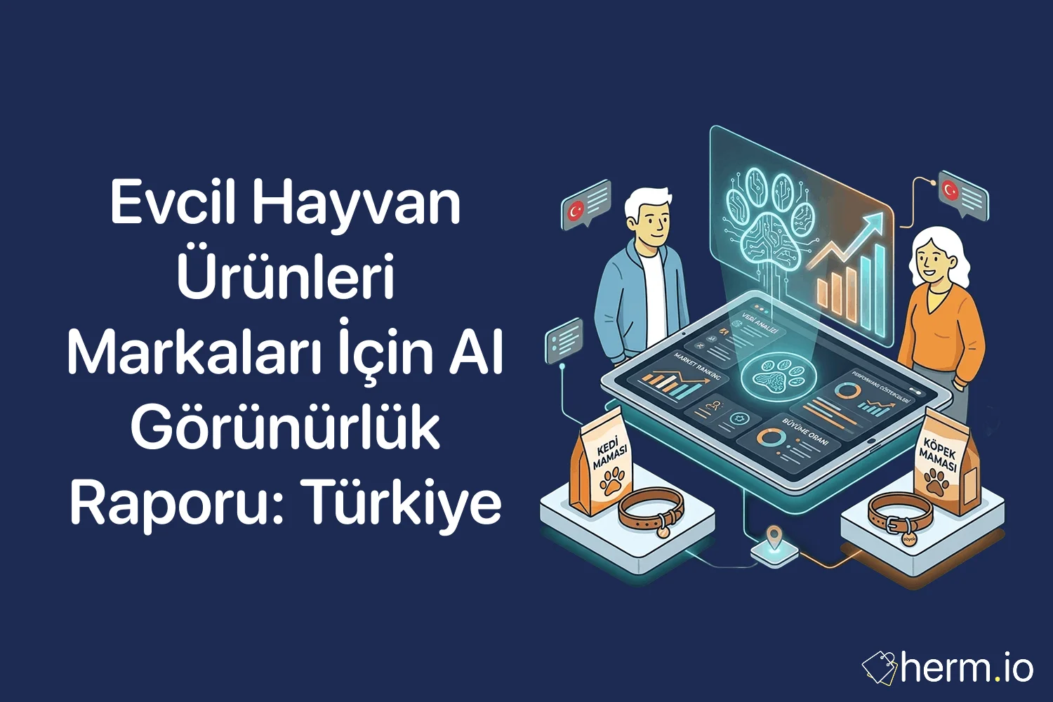 Türkiye evcil hayvan ürünleri yapay zekâ görünürlük serisi kapak görseli