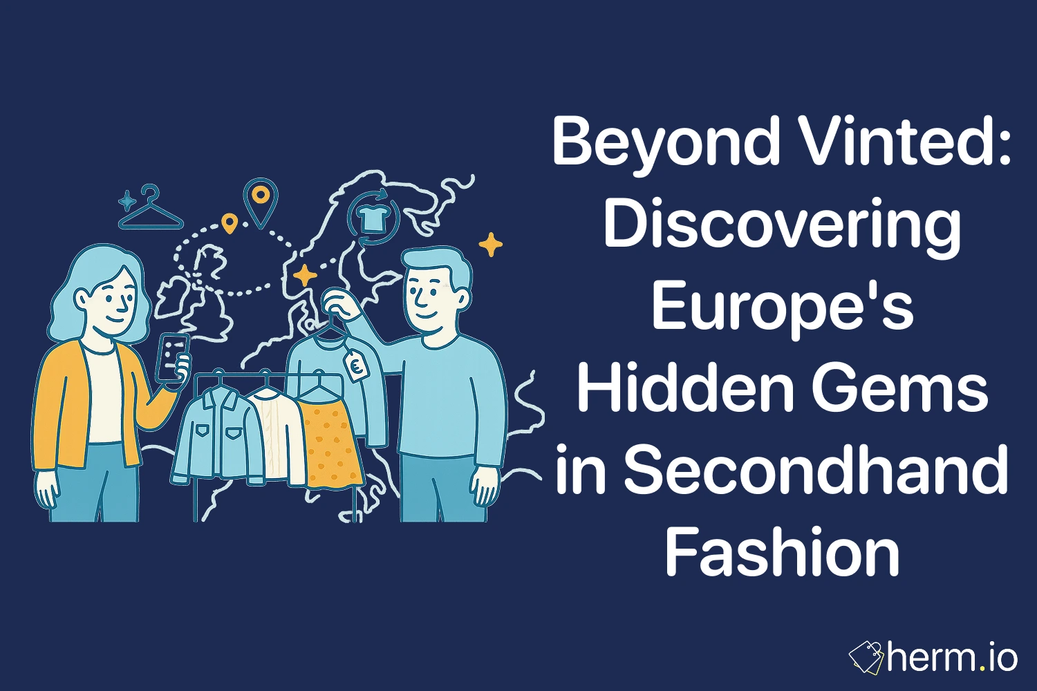 Shoppers browsing preloved clothes across Europe: hidden gems in secondhand fashion platforms beyond Vinted.