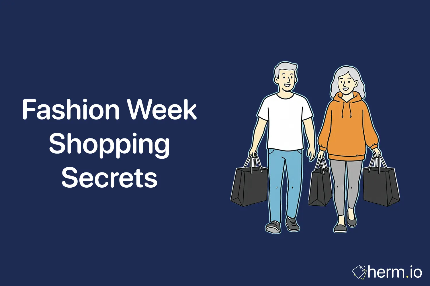 Shoppers carrying bags during fashion week sales, illustrating fashion week shopping tips and deal strategies.