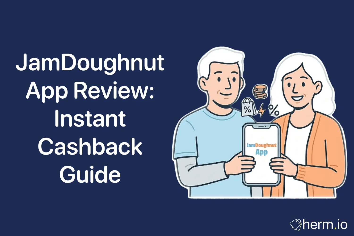Smartphone showing a cashback gift card app beside a supermarket receipt, illustrating how UK shoppers can use JamDoughnut safely.