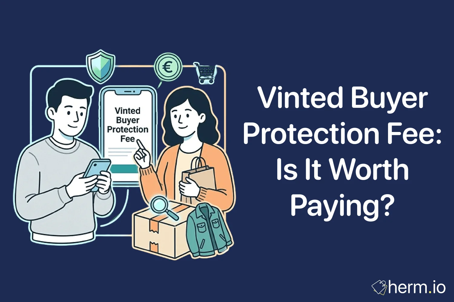 Vinted checkout screen with buyer protection, postage and item price highlighted to show safer secondhand shopping decisions.