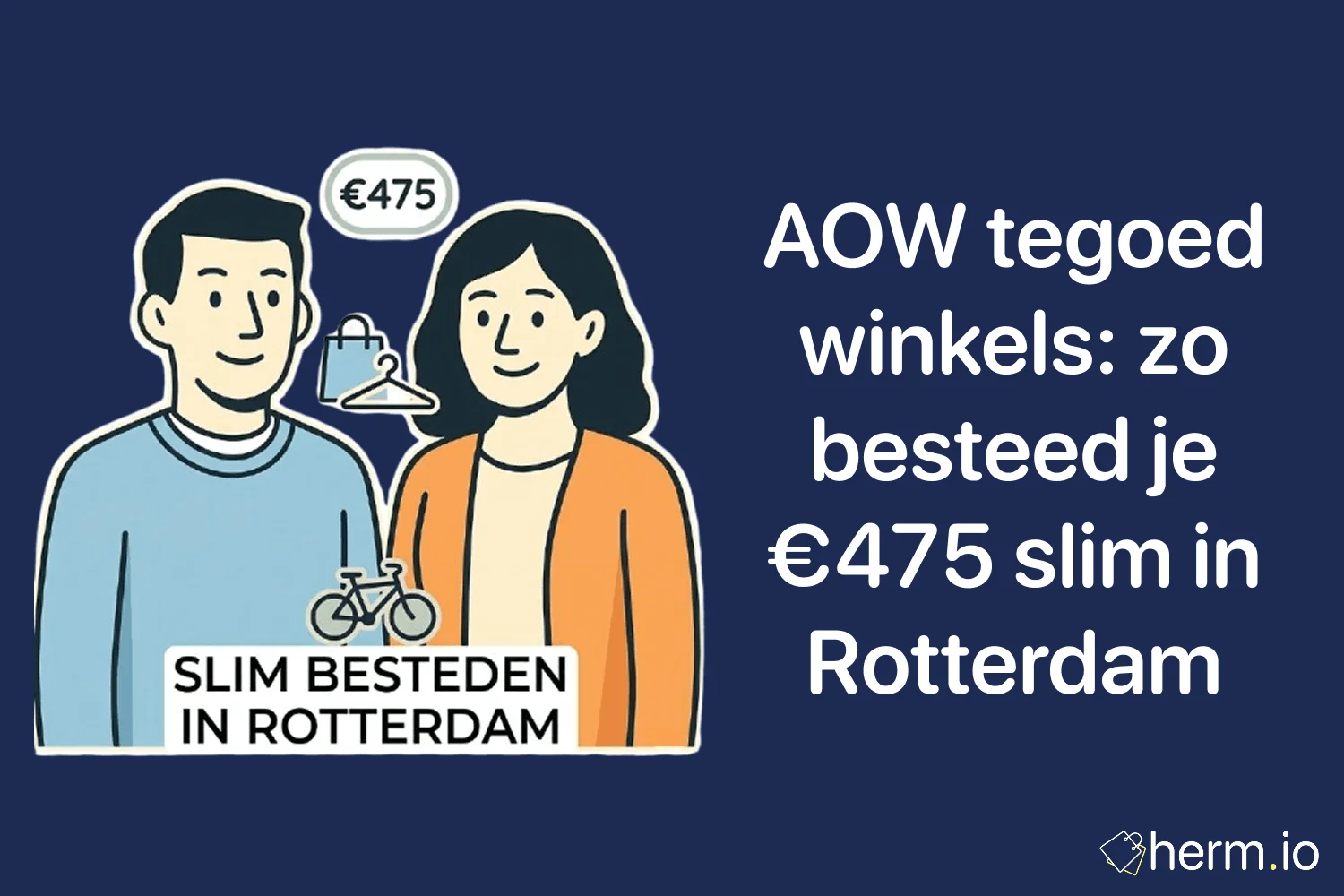Rotterdamse senior controleert de Rotterdampas bij winkels voor kleding, zorgartikelen en vervoer met AOW-tegoed.