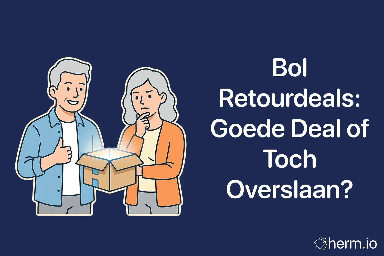 Shopper vergelijkt Bol Retourdeals met nieuwprijs, garantie en retourrecht om te bepalen of de korting echt slim is.