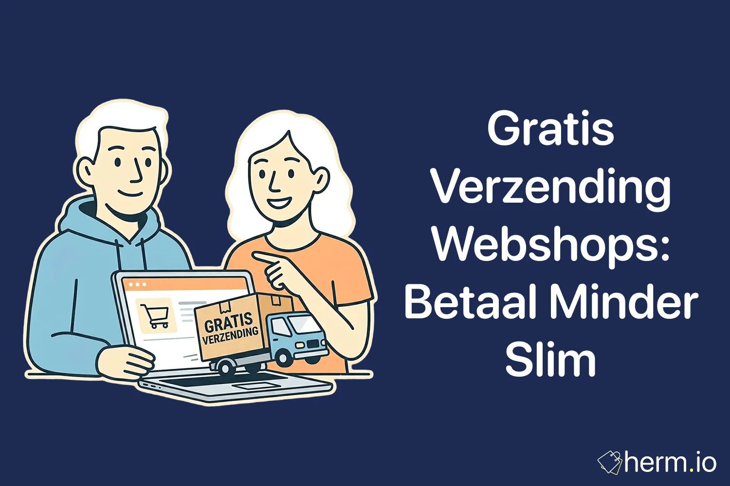 Nederlandse shopper vergelijkt verzendkosten, gratis verzending drempels en afhaalpunten in een online winkelmandje.