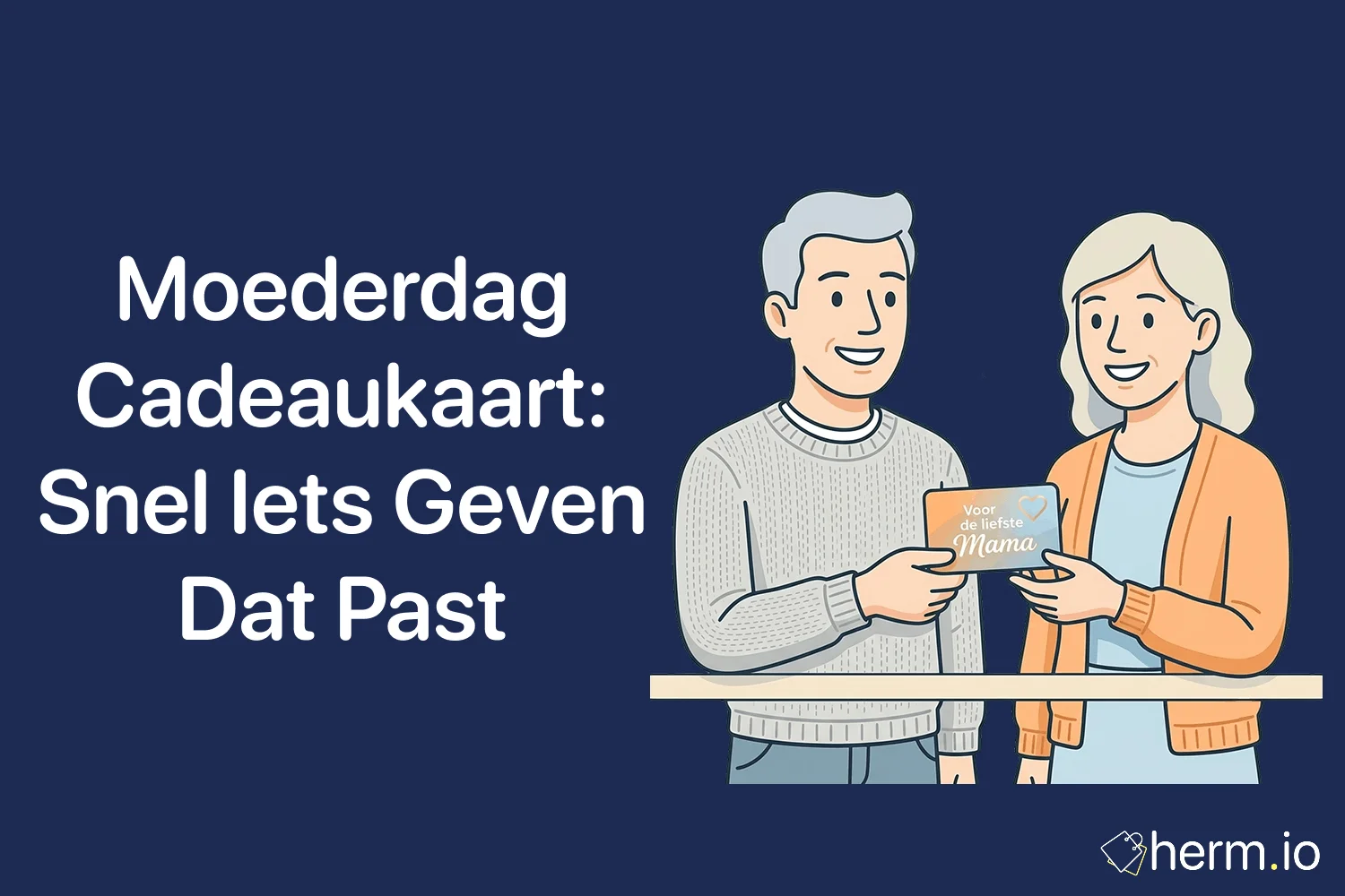 Moederdag cadeaukaart met bloemen, envelop en telefoon op tafel als keuzehulp voor een snel maar persoonlijk cadeau.