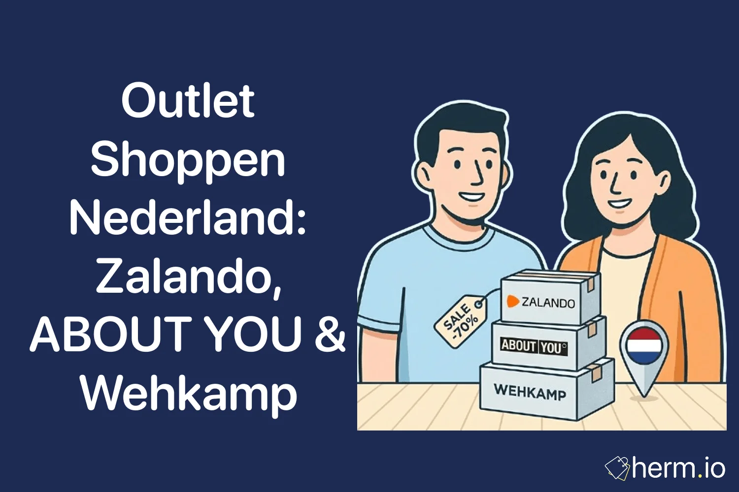 Online fashion shopper vergelijkt Zalando, ABOUT YOU en Wehkamp voor outlet shoppen in Nederland met slimme sale-filters.