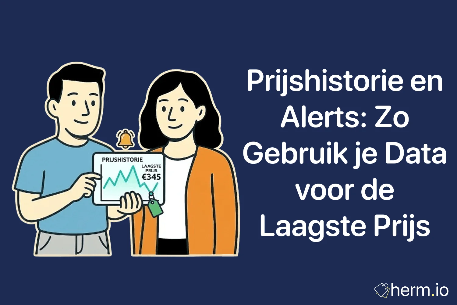 Een gedetailleerde prijsgrafiek van een webshop die de fluctuaties over twaalf maanden laat zien voor optimale aankooptiming.