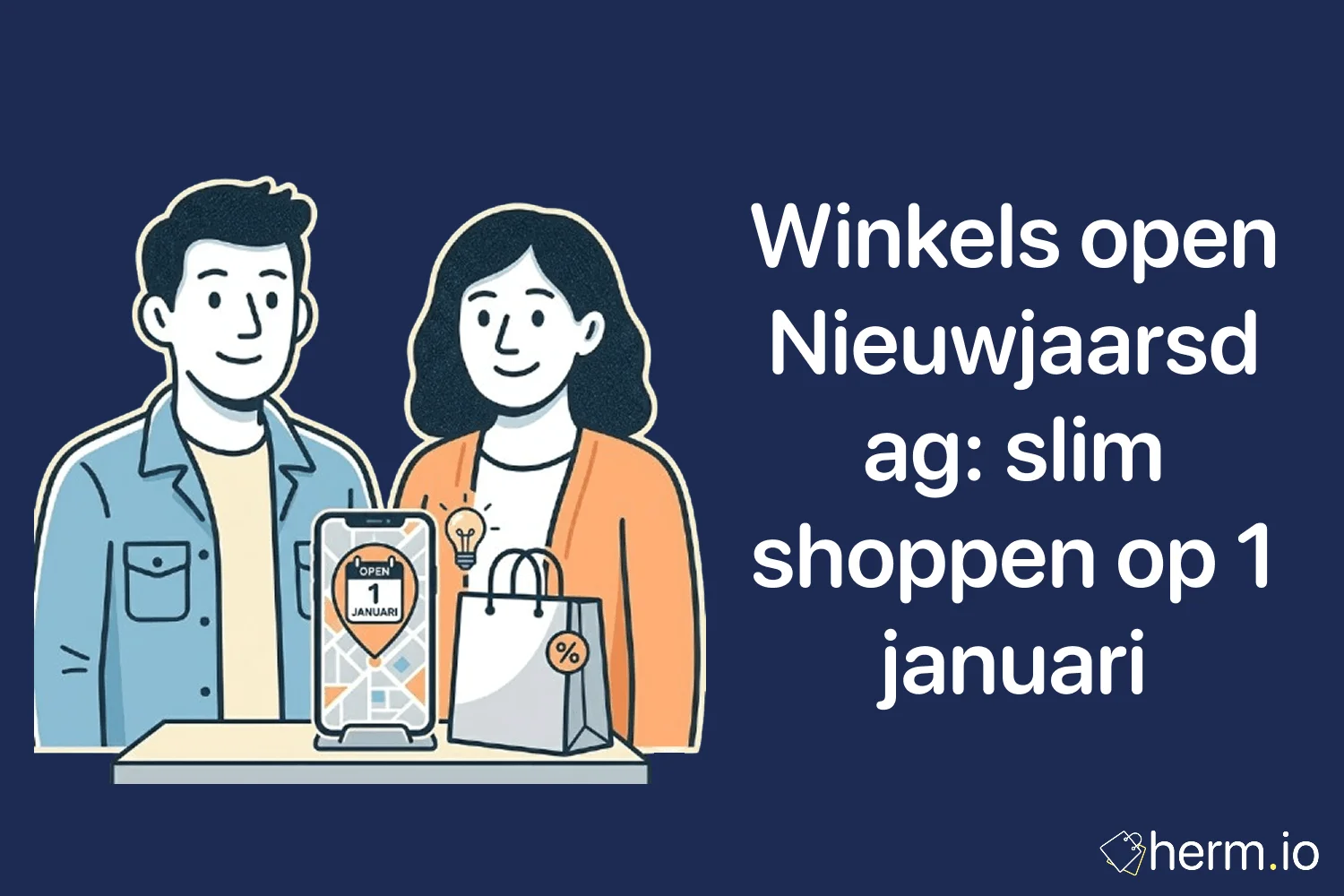 Consument checkt op 1 januari openingstijden van supermarkten, tankstations en winkels voor slimme Nieuwjaarsdag-boodschappen.