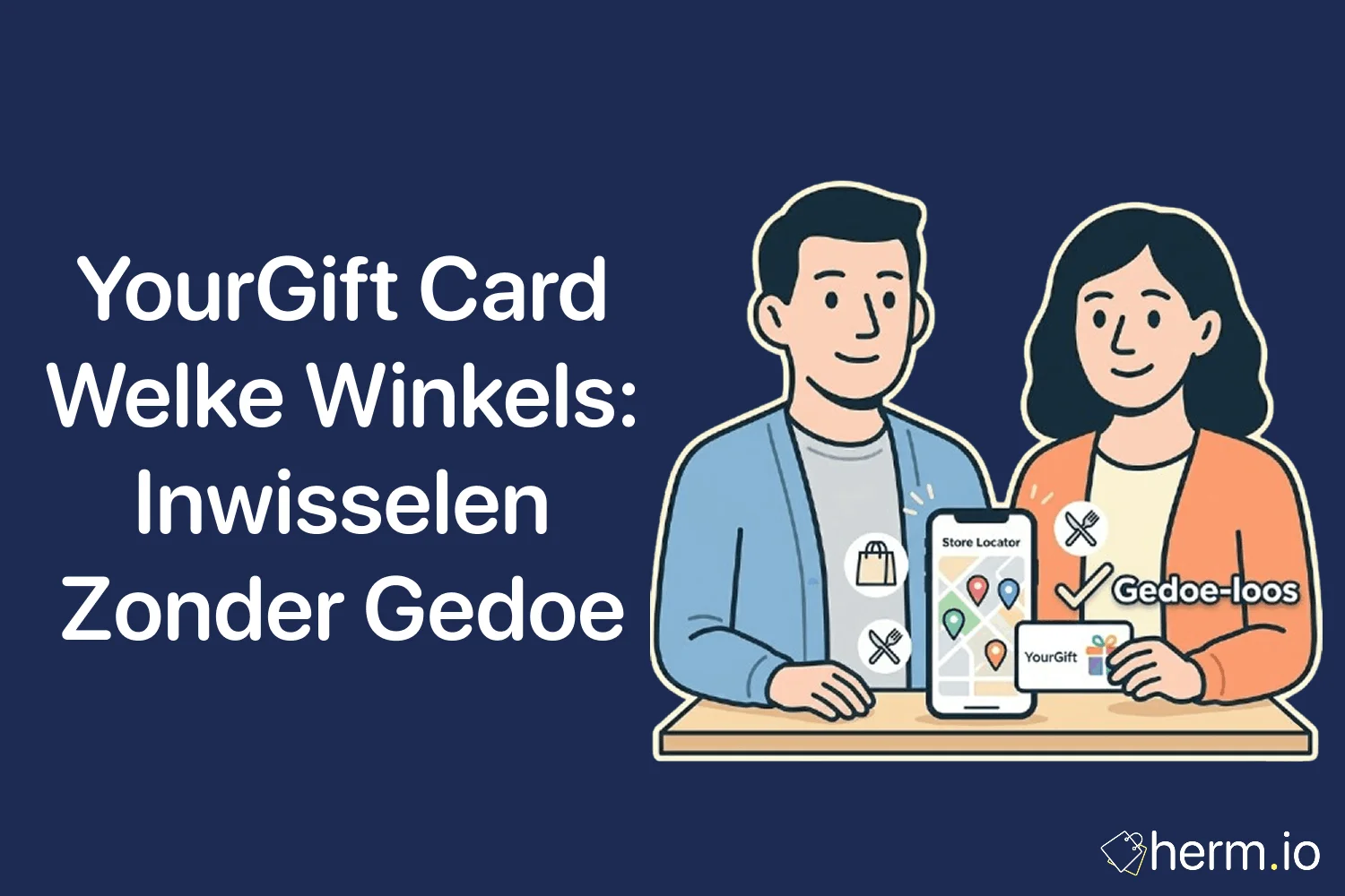 Overzicht van YourGift Card bestedingsopties bij Nederlandse winkels, webshops en digitale cadeaukaarten.