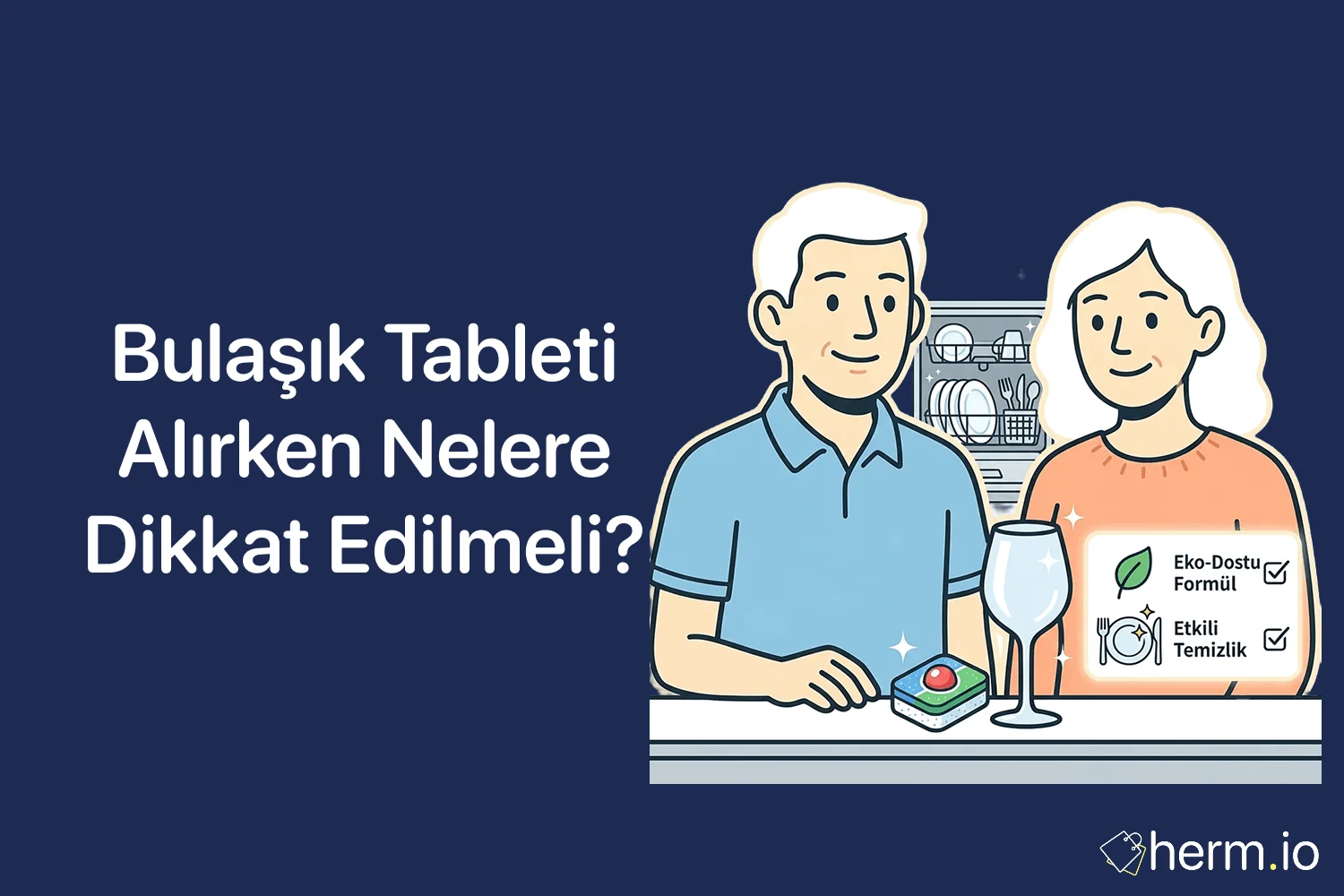 Bulaşık tableti, çay bardakları, temizlik ürünleri ve adet fiyatı hesabıyla online market alışverişi rehberi görseli.