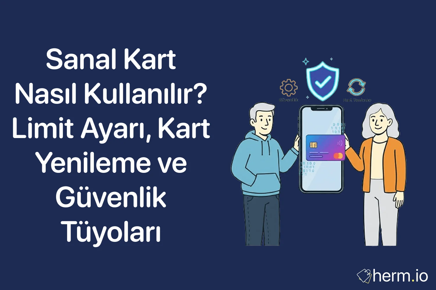 Sanal kart nasıl kullanılır, limit ayarı ve güvenli online alışveriş için kart yenileme rehberi görseli