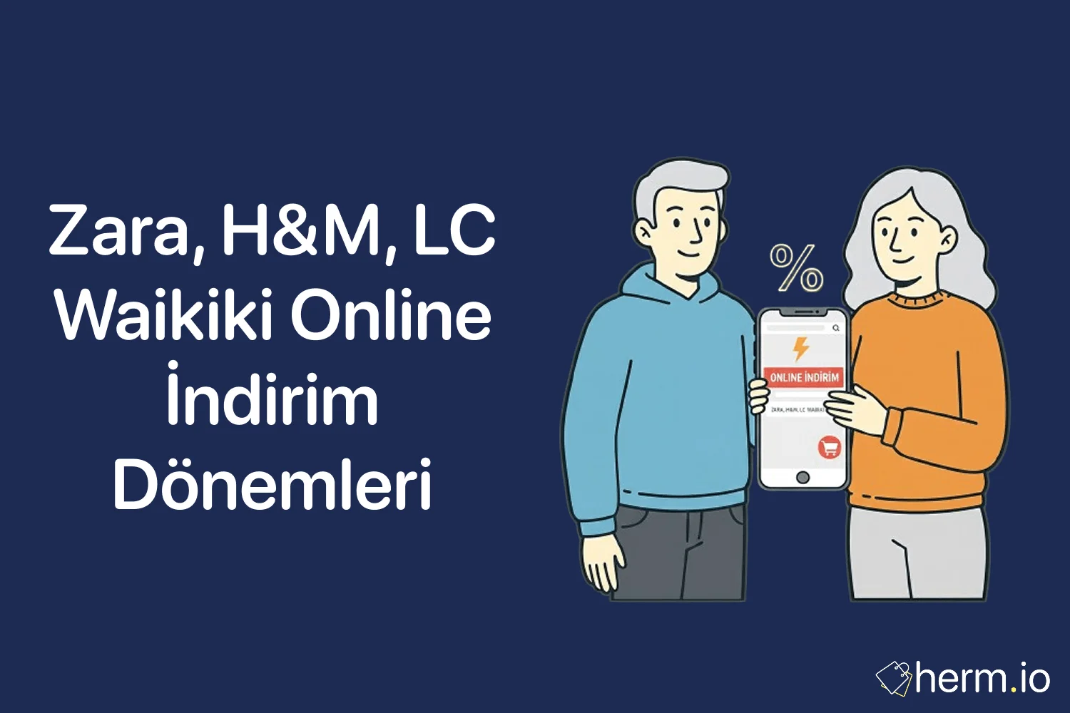 Zara, H&M ve LC Waikiki online indirim dönemlerini gösteren kampanya rehberi görseli, sezon sonu ve özel gün indirimleri