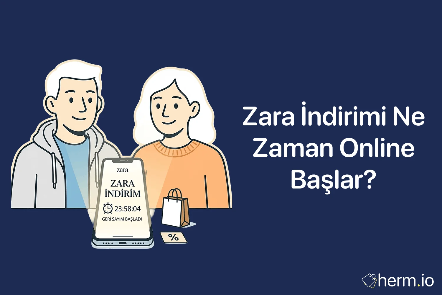 Zara online indirimini uygulama, web sitesi ve mağaza farkıyla takip eden alışverişçi için hazırlanmış sezon indirimi rehberi görseli.